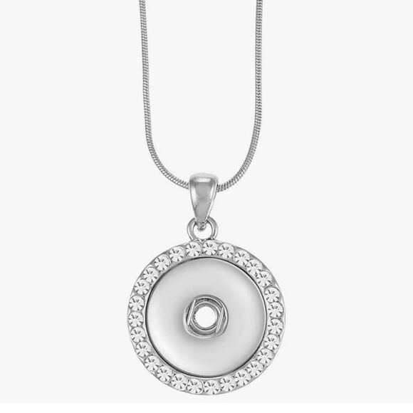 Snaps Bling Necklace Interchangeable Adjustable Snap Jewelry Button Charms New - Picture 1 of 4